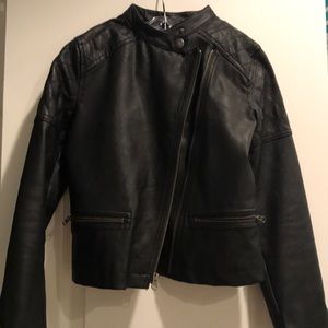 faux leather jacket